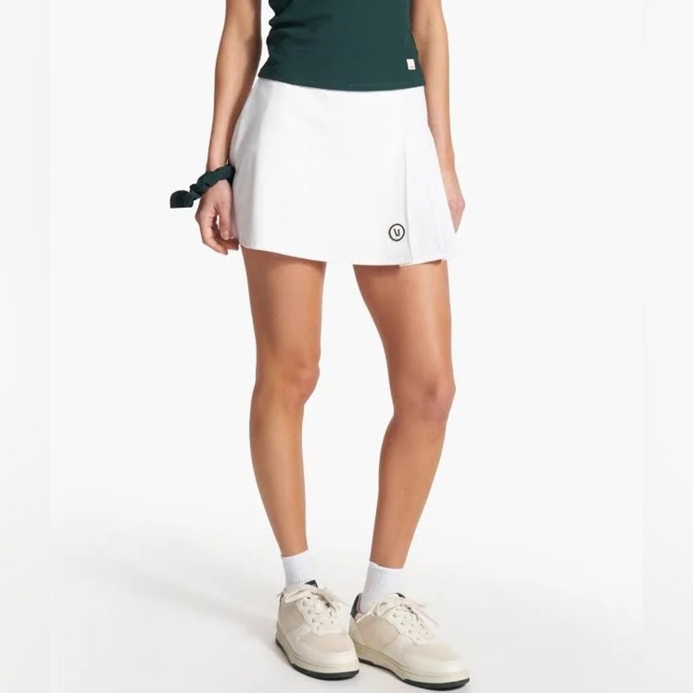 Vuori White Tennis Skirt with Logo
